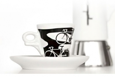 Кофейные пары для эспрессо Ancap Giotto фарфор деколь Italia in Bici Фото 14