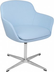Кресло дизайнерское Beon A646-5 (Elegance S) металл, кашемир светло-голубой Фото 1