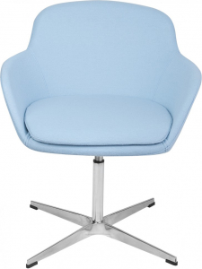 Кресло дизайнерское Beon A646-5 (Elegance S) металл, кашемир светло-голубой Фото 2
