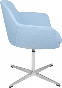 Кресло дизайнерское Beon A646-5 (Elegance S) металл, кашемир светло-голубой Фото 3
