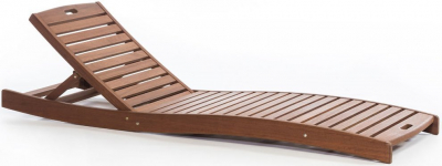 Шезлонг-лежак деревянный WArt Sun ироко Фото 4