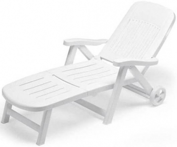 Шезлонг-лежак пластиковый SCAB GIARDINO California Sun-bed пластик белый Фото 1
