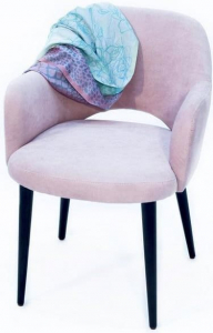 Кресло деревянное мягкое Rest.M.F Martin дерево, ткань нежно-розовый Фото 1