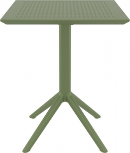 Стол пластиковый складной Siesta Contract Sky Folding Table 60 сталь, пластик оливковый Фото 2