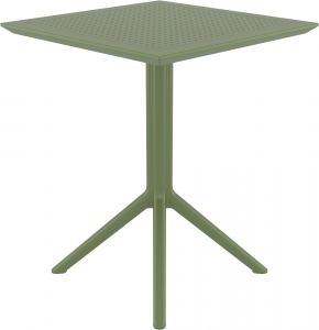 Стол пластиковый складной Siesta Contract Sky Folding Table 60 сталь, пластик оливковый Фото 6