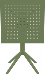 Стол пластиковый складной Siesta Contract Sky Folding Table 60 сталь, пластик оливковый Фото 10