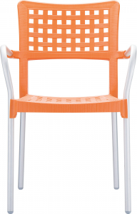 Кресло пластиковое Siesta Contract Gala алюминий, полипропилен оранжевый Фото 8
