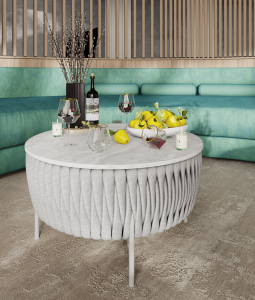 Комплект металлической мебели Aurica Лимассол алюминий, керамогранит, роуп, ткань зеленый Фото 4