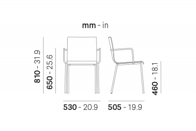 Кресло пластиковое PEDRALI Kuadra XL сталь, технополимер белый Фото 2