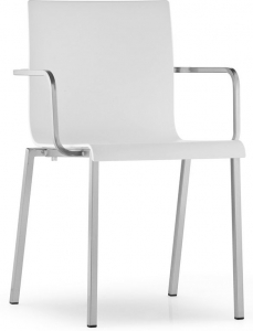 Кресло пластиковое PEDRALI Kuadra XL сталь, технополимер белый Фото 1