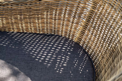 Комплект плетеной мебели 4SIS Эспрессо-150 R алюминий, искусственный ротанг, ткань соломенный Фото 4