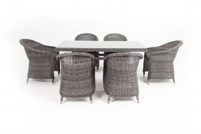 Комплект плетеной мебели 4SIS Эспрессо алюминий, искусственный ротанг, ткань графит Фото 3