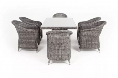 Комплект плетеной мебели 4SIS Эспрессо алюминий, искусственный ротанг, ткань графит Фото 4