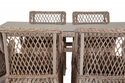 Комплект плетеной мебели 4SIS Латте алюминий, искусственный ротанг, ткань бежевый Фото 6
