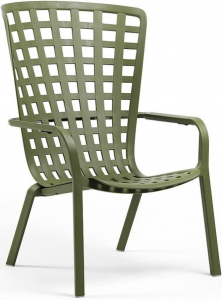 Лаунж-кресло пластиковое с подушкой Nardi Folio стеклопластик, акрил агава, зеленый Фото 6