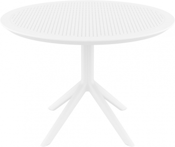 Стол пластиковый Siesta Contract Sky Table Ø105 сталь, пластик белый Фото 6