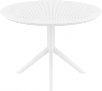 Стол пластиковый Siesta Contract Sky Table Ø105 сталь, пластик белый Фото 7