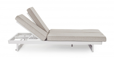 Лаунж-лежак двухместный Garden Relax Infinity алюминий, олефин белый, бежевый Фото 10