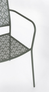 Кресло металлическое Garden Relax Lizette сталь темно-оливковый Фото 8