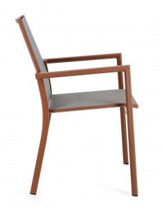 Кресло текстиленовое Garden Relax Konnor алюминий, текстилен терракотовый, темно-серый Фото 2