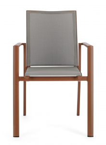 Кресло текстиленовое Garden Relax Konnor алюминий, текстилен терракотовый, темно-серый Фото 3