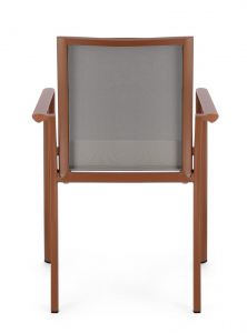 Кресло текстиленовое Garden Relax Konnor алюминий, текстилен терракотовый, темно-серый Фото 4