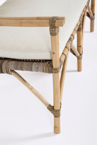 Диван плетеный с подушками Garden Relax Tarifa натуральный ротанг, ткань натуральный, бежевый Фото 7