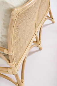 Диван плетеный с подушками Garden Relax Alicante натуральный ротанг, ткань натуральный, бежевый Фото 9