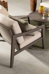 Комплект лаунж мебели Garden Relax Sirenus алюминий, текстилен, олефин кофейный, серый Фото 8