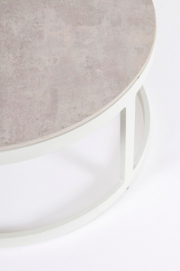 Комплект кофейных столиков Garden Relax Talunas алюминий, керамика белый Фото 6