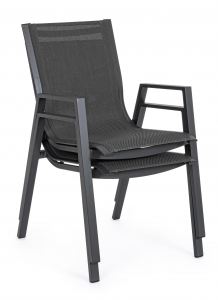 Кресло металлическое Garden Relax Pelagius алюминий, текстилен антрацит Фото 6