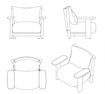 Кресло лаунж мягкое Vondom Milos ироко, ткань, полиуретан Фото 8