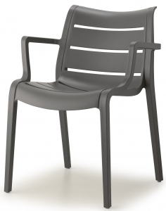 Кресло пластиковое SCAB GIARDINO Sunset технополимер, стекловолокно антрацит Фото 1