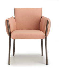 Кресло металлическое c подушками Scab Design Brezza сталь, полипропилен мокко, розовый Фото 6