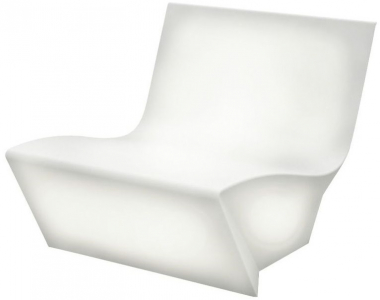 Лаунж-стул пластиковый светящийся SLIDE Kami Ichi Lighting полиэтилен белый Фото 1