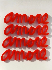 Фигура пластиковая Надпись SLIDE Amore Message органическое стекло красный Фото 3