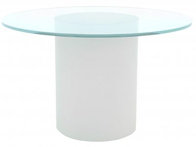 Стол пластиковый со стеклом светящийся SLIDE Arthur Lighting полиэтилен, закаленное стекло белый Фото 1