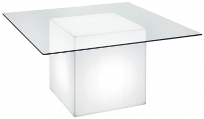 Стол пластиковый светящийся SLIDE Square Lighting полиэтилен белый Фото 1