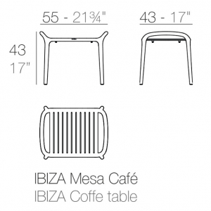 Столик пластиковый для лежака Vondom Ibiza Revolution переработанный полипропилен белый Milos Фото 2