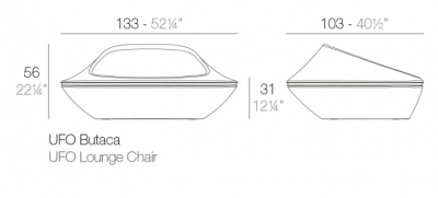 Лаунж-кресло пластиковое Vondom Ufo Basic полиэтилен Фото 2