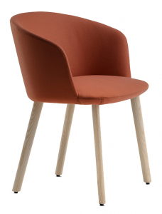 Кресло с обивкой PEDRALI Nym ясень, ткань беленый ясень, коричневый Фото 1