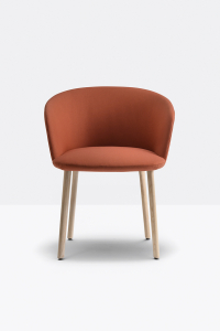 Кресло с обивкой PEDRALI Nym ясень, ткань беленый ясень, коричневый Фото 4