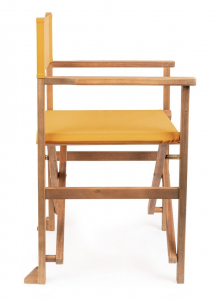 Кресло деревянное складное Garden Relax Noemi Director акация, полиэстер коричневый, горчичный Фото 3