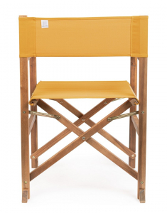 Кресло деревянное складное Garden Relax Noemi Director акация, полиэстер коричневый, горчичный Фото 4