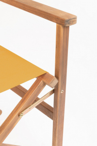 Кресло деревянное складное Garden Relax Noemi Director акация, полиэстер коричневый, горчичный Фото 5