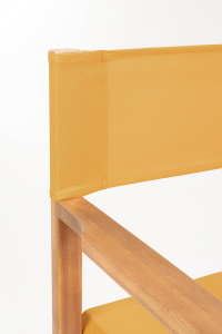 Кресло деревянное складное Garden Relax Noemi Director акация, полиэстер коричневый, горчичный Фото 6