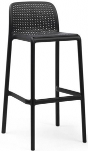 Комплект пластиковых барных стульев Nardi Lido Set 4 стеклопластик антрацит Фото 4