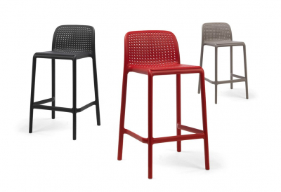 Комплект пластиковых полубарных стульев Nardi Lido Mini Set 2 стеклопластик антрацит Фото 6