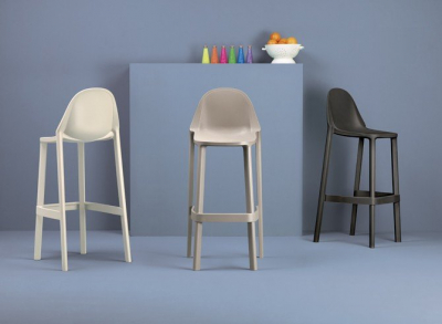 Комплект пластиковых барных стульев Scab Design Piu Set 4 стеклопластик антрацит Фото 6