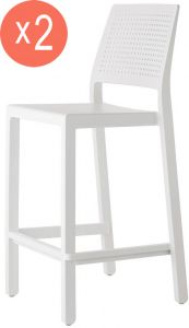Комплект пластиковых полубарных стульев Scab Design Emi Set 2 технополимер лен Фото 1